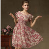 Sweet Waist Slim Chiffon Dress