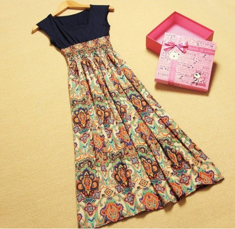 Bohemian Fashion Vintage Print Patchwork