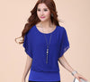 Ruffle Batwing Short Sleeve Casual Shirt