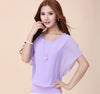 Ruffle Batwing Short Sleeve Casual Shirt