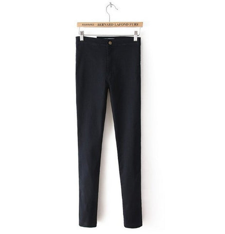 Denim Pencil Pants Stretch Waist