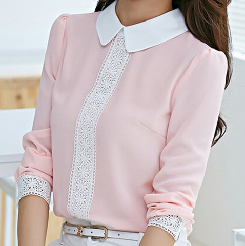 Women's Long Sleeve Lace Crochet Top