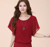 Ruffle Batwing Short Sleeve Casual Shirt