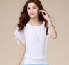 Ruffle Batwing Short Sleeve Casual Shirt